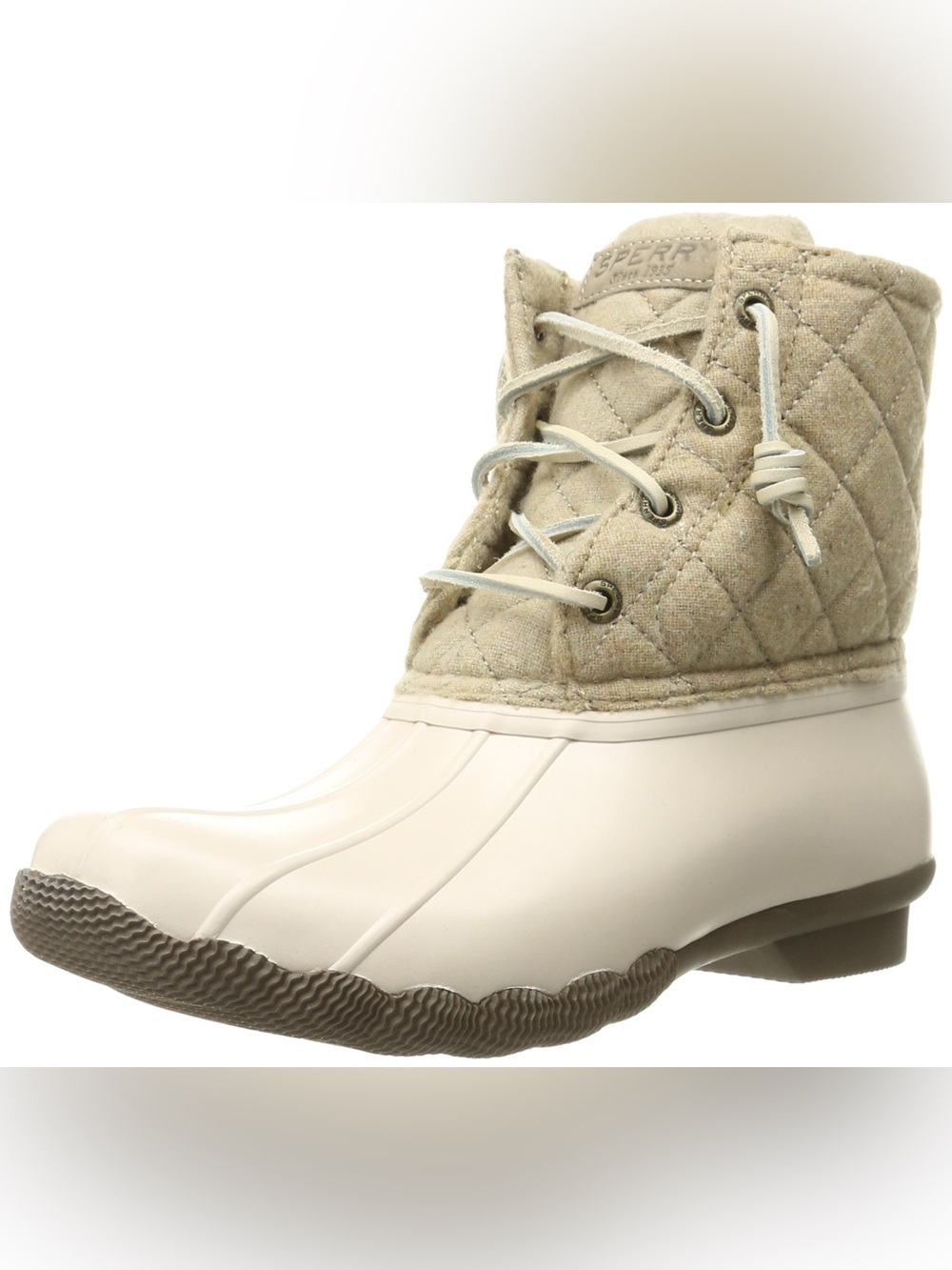 Sperry - Top-Sider Saltwater Quilted Wool Rain Boot - Oyster/Oatmeal - Women's 8